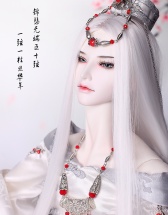 三分白长直假发WG3-0035