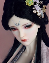 三分黑长直假发WG3-0049