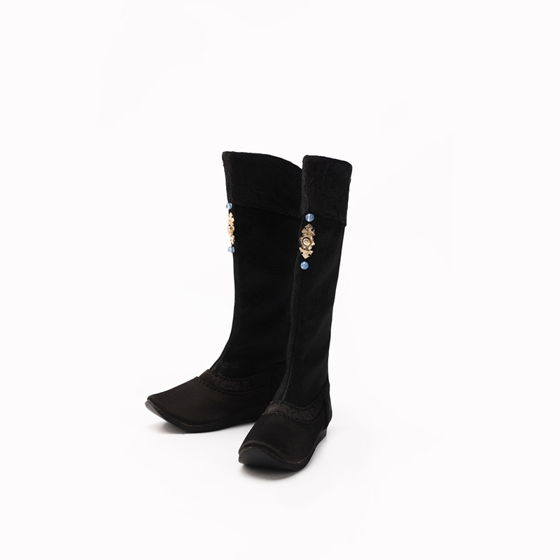 墨影暗纹皂靴LH68SH-0005 李白