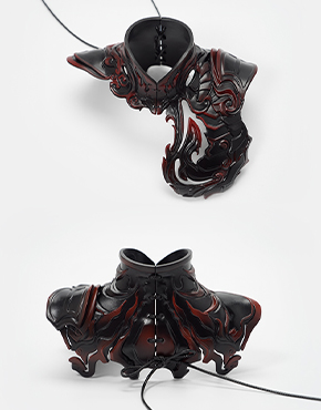 龙魂人形社 BJD配件 盔甲组（发冠+胸甲＋肩甲＋护臂） 炎帝同款